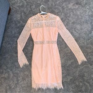 Lulus Appetite For Seduction Lace Dress Blush Pink Wedding, Graduation, College